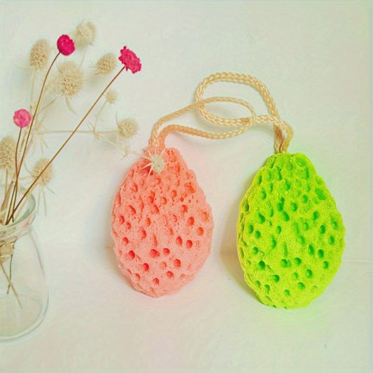 Cute Flower Non-Slip Bath Ball Soft And Absorbent Honeycomb Bath Ball - Non-Latex Sponge for Rich And Dense Foaming, Cute Flower Design with Non-Slip Backing for Comfortable Bathing Experience